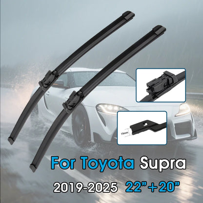 Car Wiper Blades For Toyota Supra A90 GR 2019-2025 Windshield Windscreen Front Window Blades Fit Push Button Arm Car Accessories
