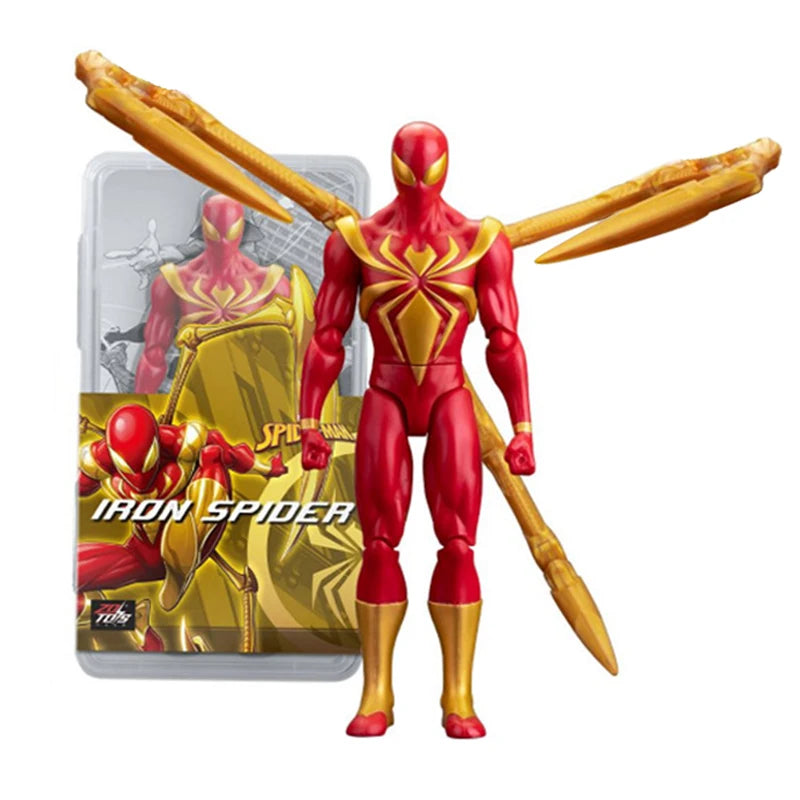 18CM Avengers Legends Figure ZDTDS Original Toy Set Spider Captain Miles Morales Thanos Ghost Iron Man Hulk Box Thor Falcon Doll