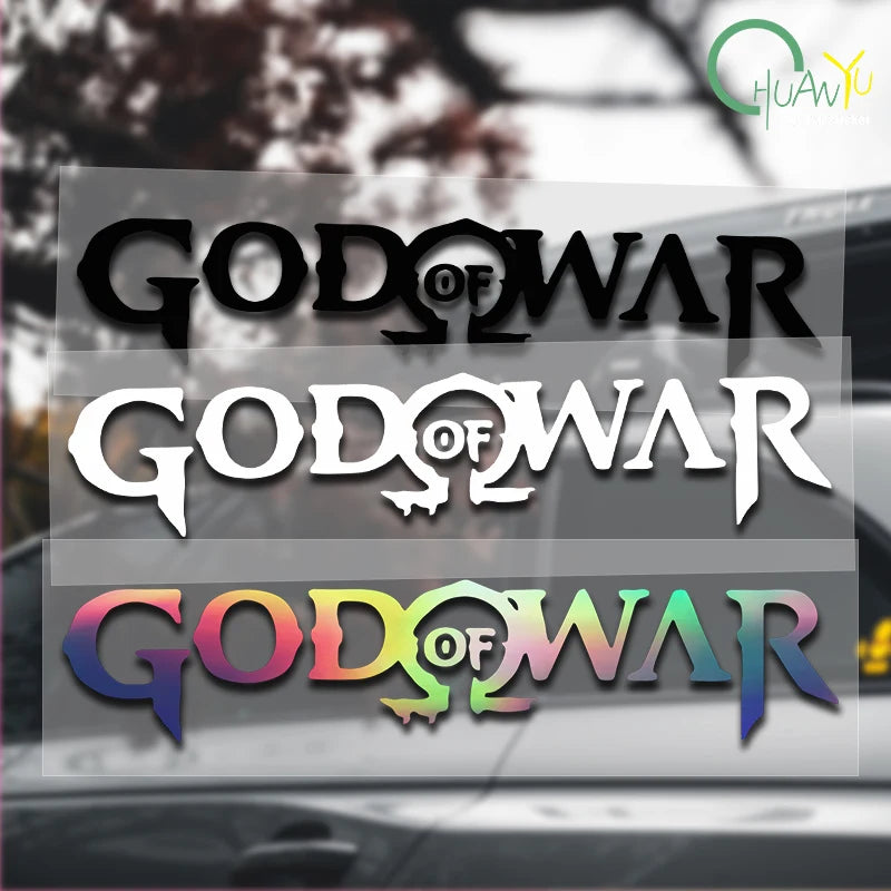 God of War Game Logo Car Stickers Personality Decal Sunscreen Die Cut Refrigerator Helmet Car Accessories