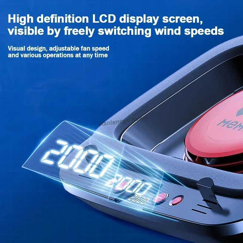 MEMO FL08 7 Angle Adjustable Notebook Powerful Fan Cooling Pad for 14-19'' Game Laptop Cooler Strong Wind Kickstand Base Bracket