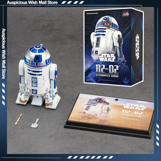 New ZD Toys Star Wars Series R2‑D2 Robot Action Figure, Detailed Desktop Ornament, Collectible Model Toy For Movie Hobby Fans
