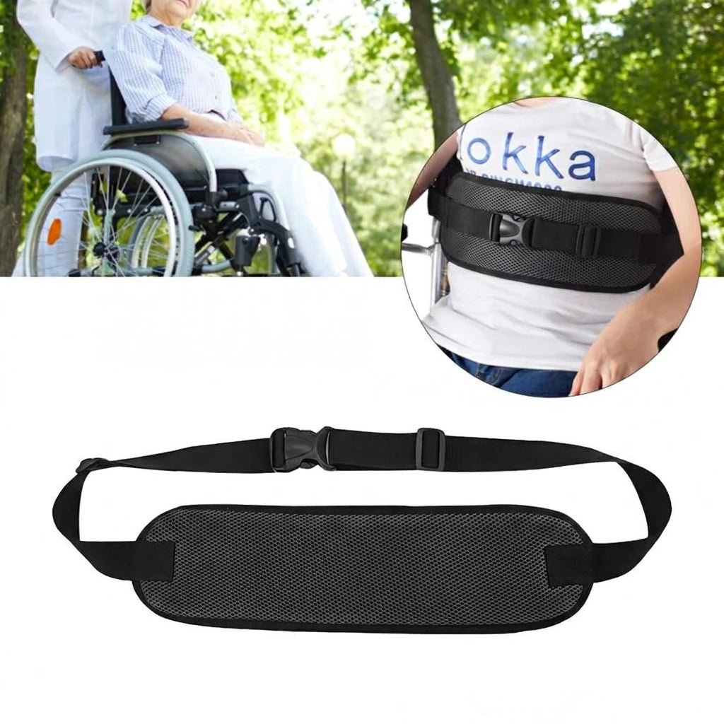 Adjustable Wheelchair Positioning Belt Breathable Anti Fall Safety Strap Lap Support Harness for Elderly Disabled Home Care Use