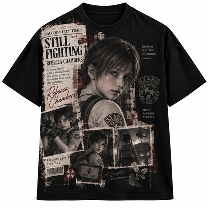 Ada Wong Graphic T‑Shirt, Resident Evil Y2K Streetwear Tee, Vintage Game Character Print Casual Loose Unisex Short Sleeve Top