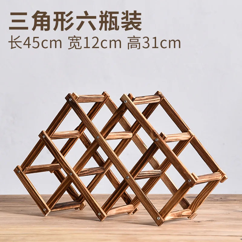 Stackable Wine Storage Shelves 3, 5, 6, 10 Bottles Wooden Wine Shelves Home Bar Utensils Wine Cabinets Bar Tools