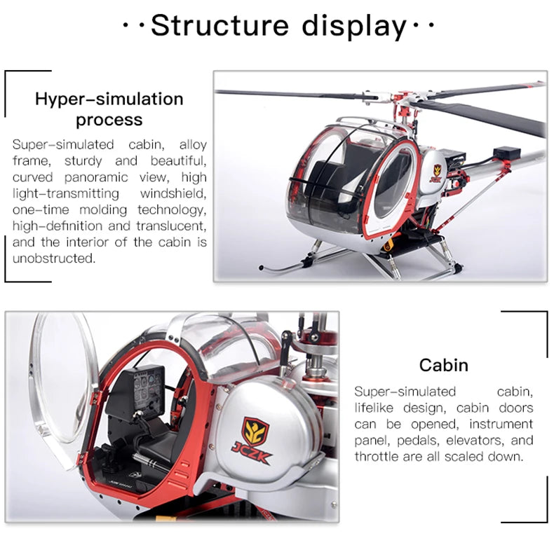 JCZK 300C PRO 470L DFC 6CH Schweizer Scale RC Helicopter RTF One-Key Return H1 Pro GPS Hover with AT9S PRO Transmitter