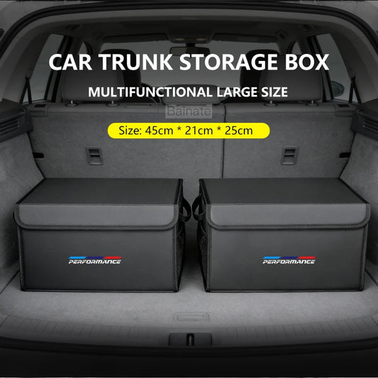 For BMW Performance 3 5 Series E87 F30 X1 X3 X5, Car Trunk Storage Box Large-Capacity Foldable Stowing Tidying Bag Accessories