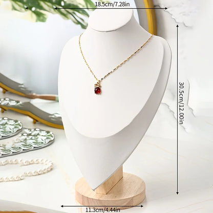 Multicolor Solid Wood Neck Bust Jewelry Display Stand, Necklace & Pendant Holder Organizer, Wooden Mannequin Display Rack for Je
