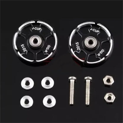 Homemade Tamiya 4WD modified accessories 2015 aluminum alloy lettering hollow guide wheel with gasket screws