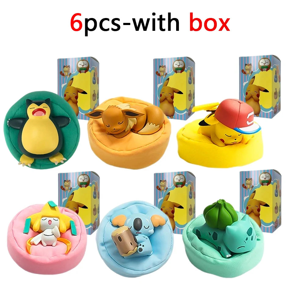 Anime Pokémon Blind Box Model Figure 1-12 Pcs Pikachu Sleep Series Interior Hand Sleeping Position Toys Gift for Sfriends