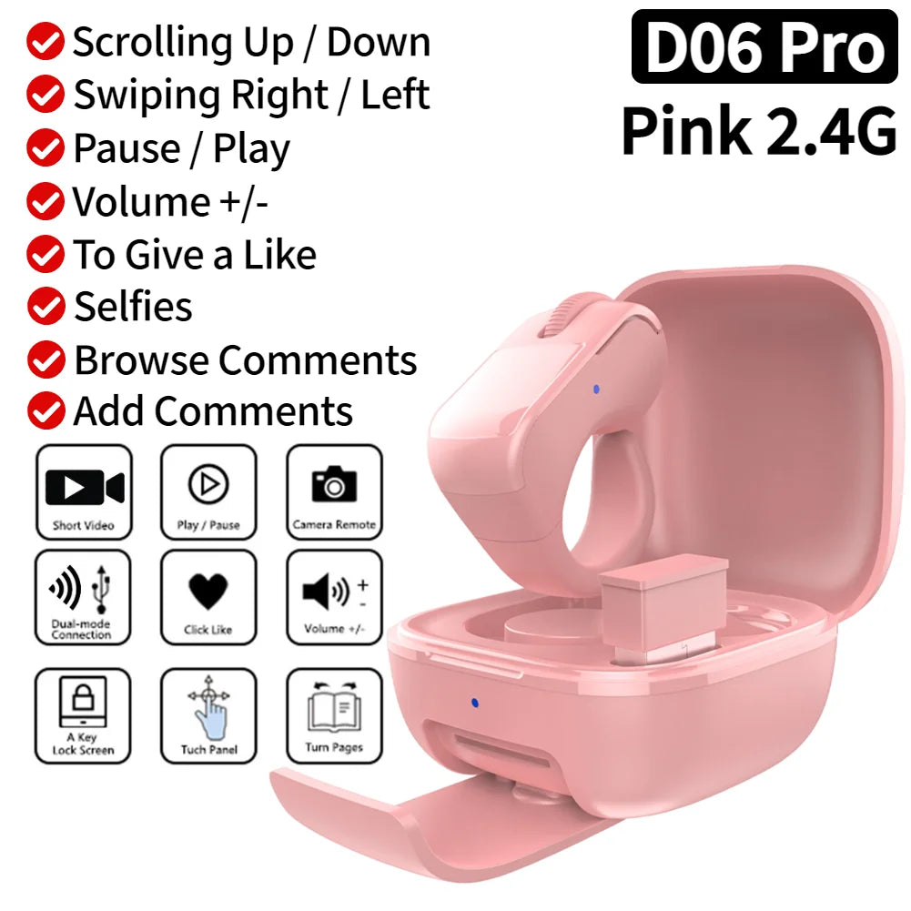 New Fingertip Remote Scrolling Ring Wireless Remote Control One Click Selfie Page Turning Roller Fingertip Controller for Phone