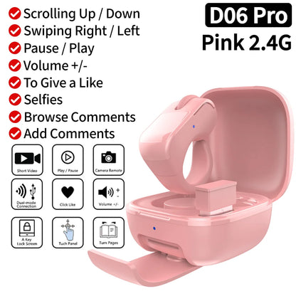 New Fingertip Remote Scrolling Ring Wireless Remote Control One Click Selfie Page Turning Roller Fingertip Controller for Phone