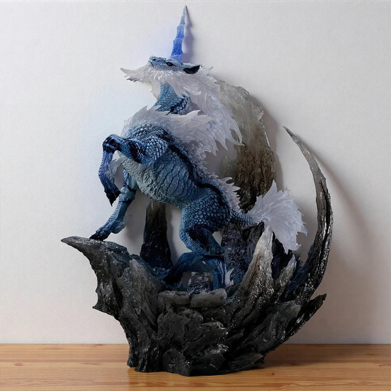 22cm Monster Hunter World Kirin Anime Figure Capcom Builder Creator's Model Glavenus/Dinovaldo/Velkhana Action Figure Doll Toys