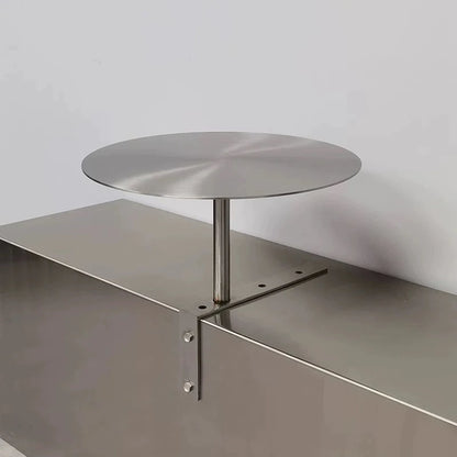Modern Minimalist Stainless Steel Hang on Bar Table Compact Counter Space Saving Corner Desk for Cafe Shop Rustproof