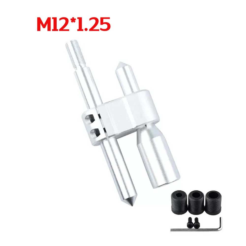 Car Aluminum H Type Gear Shift Knob Extension Adjustable Extender Shifter Lever Handle M18*1.5 M12*1.25 With Three Adapters