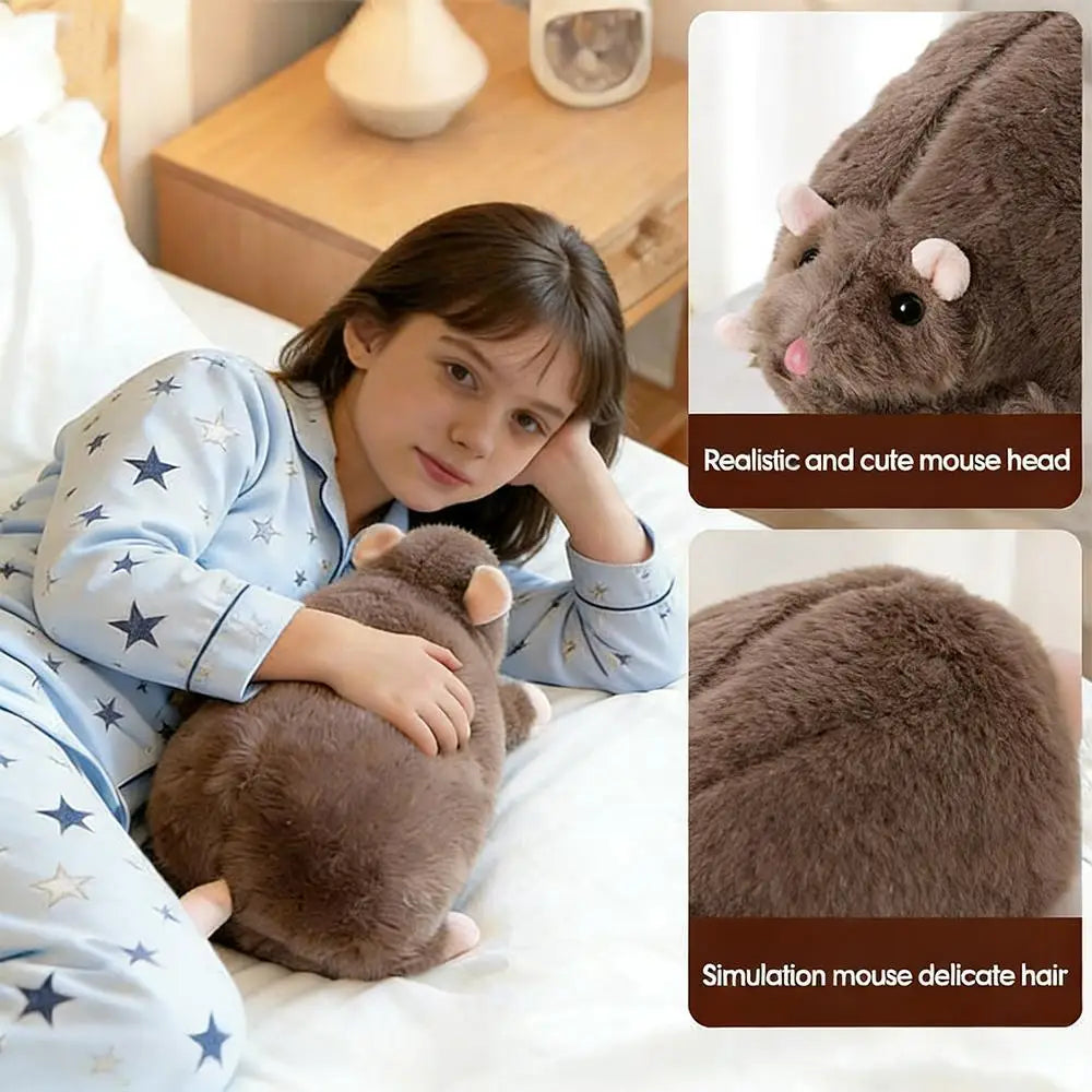 Cute 40/90cm Mouse Doll Plush Oversized Flower Branch Rat Doll Cartoon Soft Animal Figure Kids Gift Birthday Plush Animal