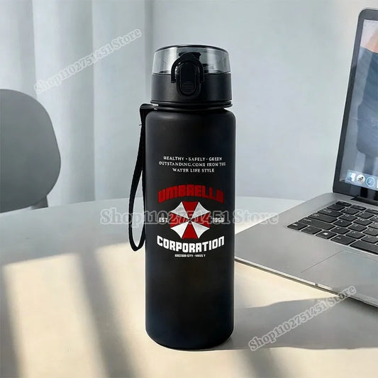 Residents Evils Water Bottles Unisex Outdoor Sports Water Bottle Cartoon Printed Figure Drinking Cup Plastic Cups Birthday Gift