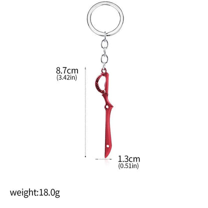 Anime KILL la KILL Key Chains Matoi Ryuko Mini Metal Red Scissor Blade Weapon Pendants Keyring Men Car Accessories
