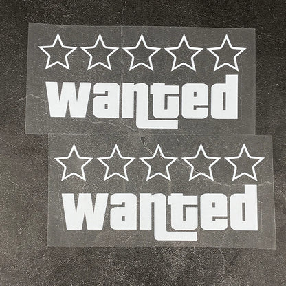 Pentagram Wanted Motorcycle Stickers Waterproof DIY Motorbike Fuel Tank Helmet Box Car Window Trunk Body Durable Vinyl Decals