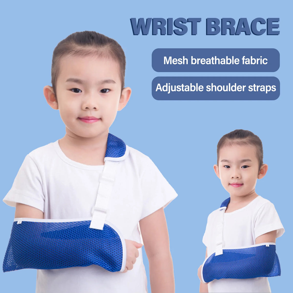 Kids Shoulder Braces Sling Arm Supports for Broken Arm and Shoulder Injuries, Adjustable Pediatric Cuff Support Wraps