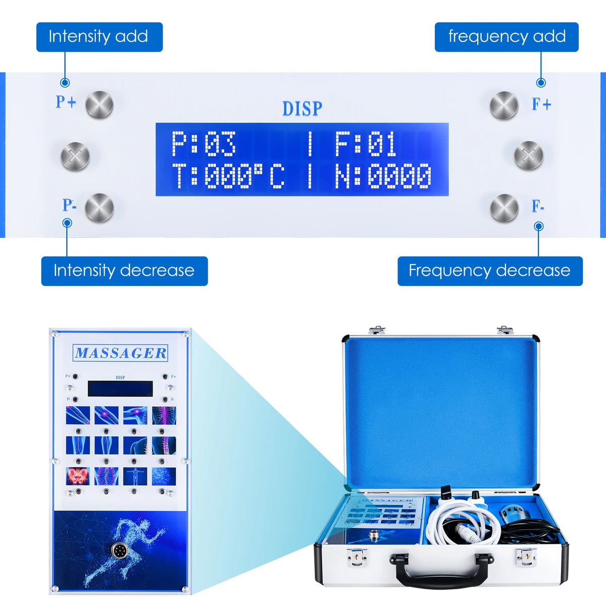 Professional Pneumatic Shockwave Therapy Machine Radial ESWT Sport Recovery Joint Pain Relief Portable Case Physiotherapy Device