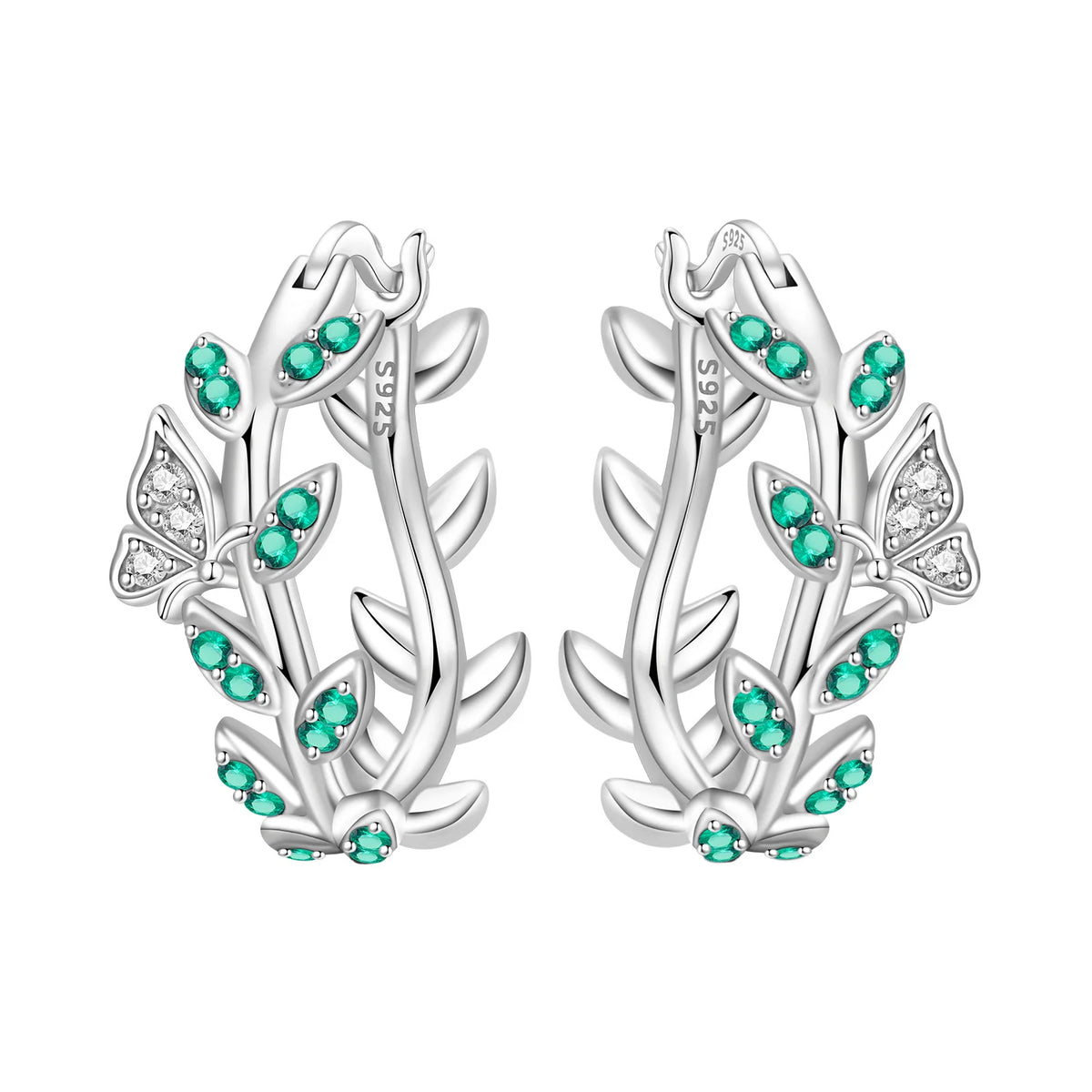 Orstarry Original 925 Sterling Silver Blue Iris Flower Earrings Women Hoop Earring Anniversary Jewelry Trendy Gifts
