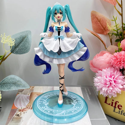 Anime Figure Wedding Dress Action Figures Kawaii Swimsuit Vocaloid PVC Collectible Model Toys Girl Gift