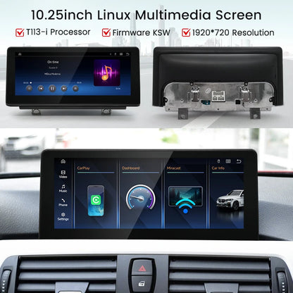 HFmidia 2026 New Linux System 10.25 12.8inch Thin Screen For BMW 3 4Series M3 M4 F30 F36 Wireless CarPlay Auto Car Video Players