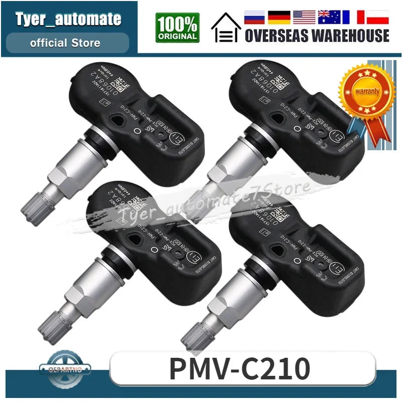 PMV-C210 For TOYOTA Avensis Auris RAV4 Yaris Verso 42607-02031 42607-02030 42607-30070 4PCS TPMS Car Tire Pressure Sensor 433MHZ