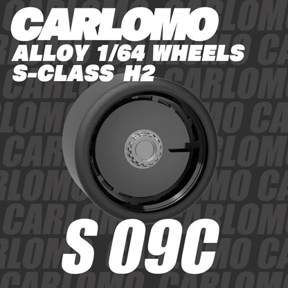 Carlomo S-Class Brand New 1/64 Alloy Wheels Rubber Tires with Brake Disc Assembly Rims for Model Diecast Car for model cars