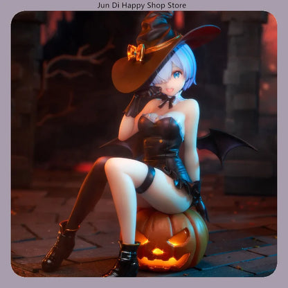 Re:Zero Rem Halloween Magic Night Enchantress 18cm Anime Figure Statue Desktop Decoration Gift