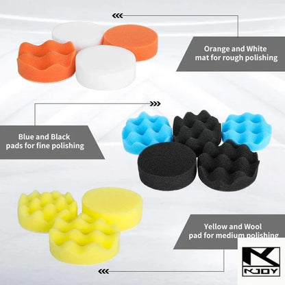 kkjoy Scratch Remover Foam Pads Polishing Buffer Kit suit for auto motorcycle