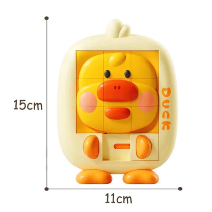 3D Cartoon Animal Huarong Road Slide Puzzle Games Children Board Game Thinking Training Nine Grids Kids Educational Puzzles Toy