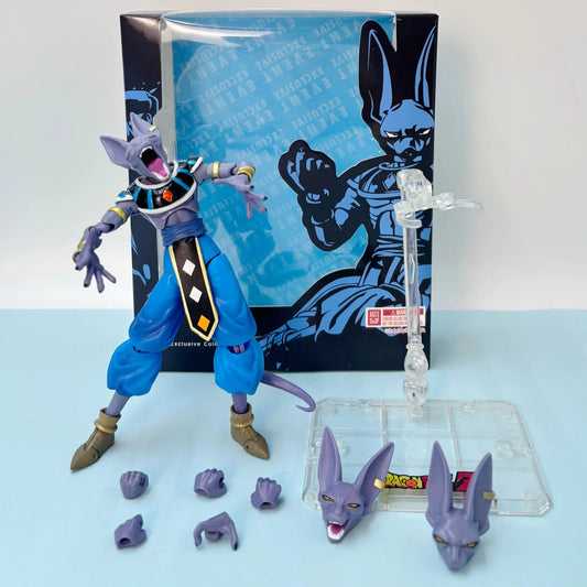 Bandai SHF Dragon Ball Super - Saiyan Beerus & Gotenks Action Figures Collectible Desktop Ornaments for Anime Fans