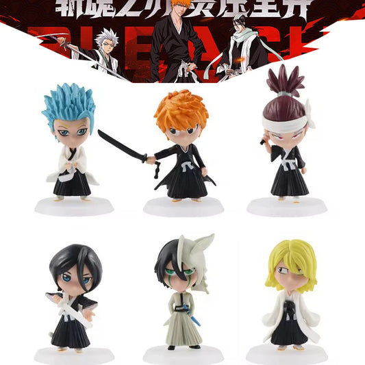 1Set Wholesale BLEACH Action Figure  Figure PVC  Black Ichigo figurine  Cool Cute Anime Figure Toy Doll Model Desk Decoration
