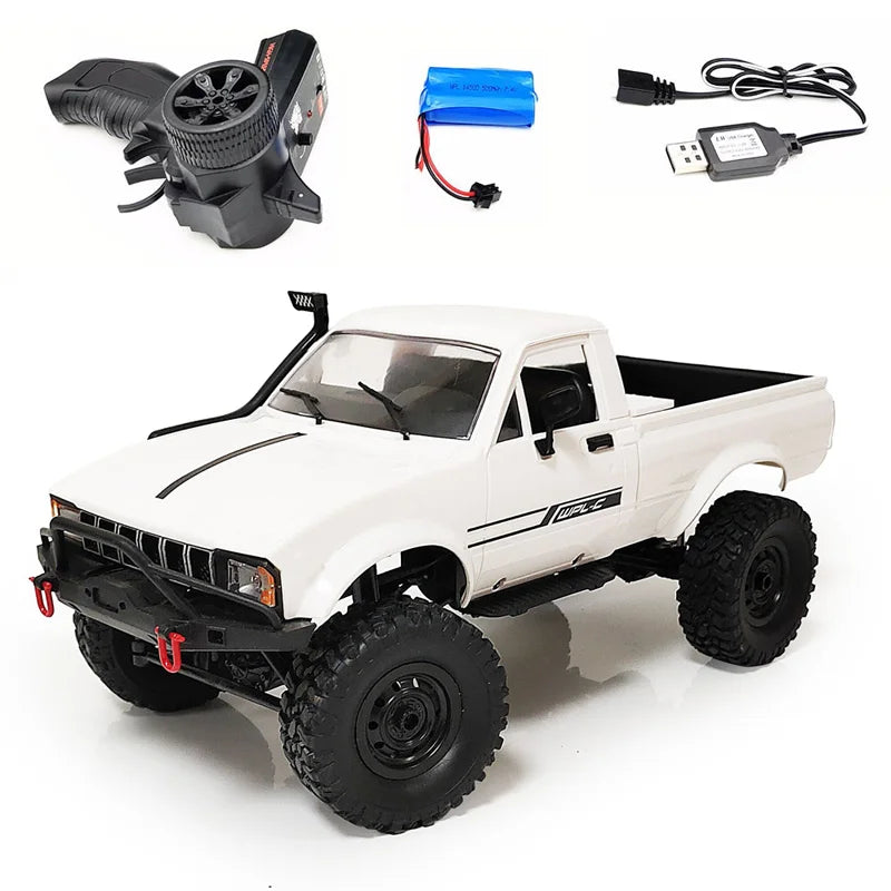 1:16 WPL-C24 RC Off-Road Climbing Truck 4WD All Terrain Remote Control Pickup Car High Torque Motor Electric Hobby Toy Boy Gifts