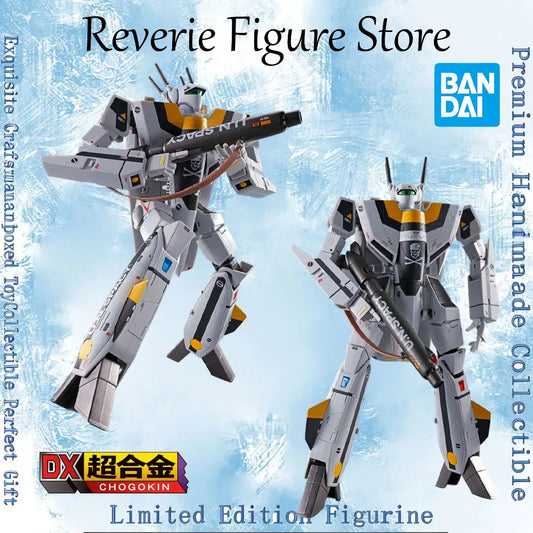 Genuine Bandai Dx Chogoki Super Dimension Fortress Macross Vf 1S Valkyrie Roy Focker Figure