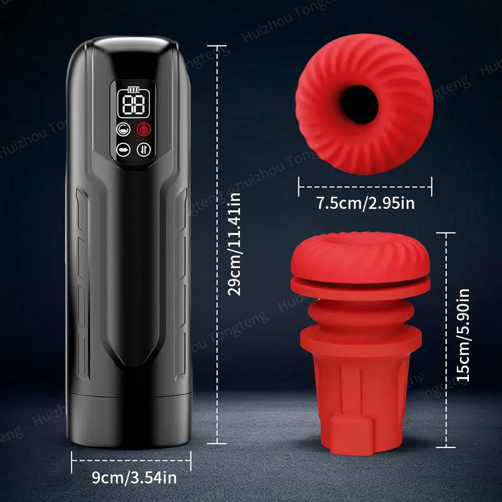 2026 New Thrusting Sucking Heat High Speed Male Masturbator Machine Automatic Telescopic Vagina Masturbation Cup Sex Toy For Men