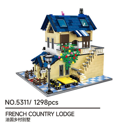 WANGE City Architecture Sydney Opera Santorini Building Blocks Chamartin Stadium Mosque Assembled Model Collection Toys For Gift