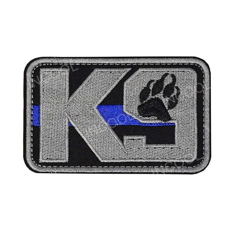 K9 Working Dog SAR Infrared IR Reflective Patch Rescue Dogs Embroidery Patches Tactical PVC Rubber Luminous Badges For Clothing