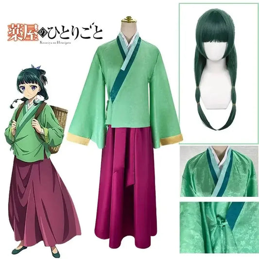 Anime Maomao Cosplay Costume Apothecary Diaries Kimono Mao Uniform Outfits Halloween Carnival Party For Women