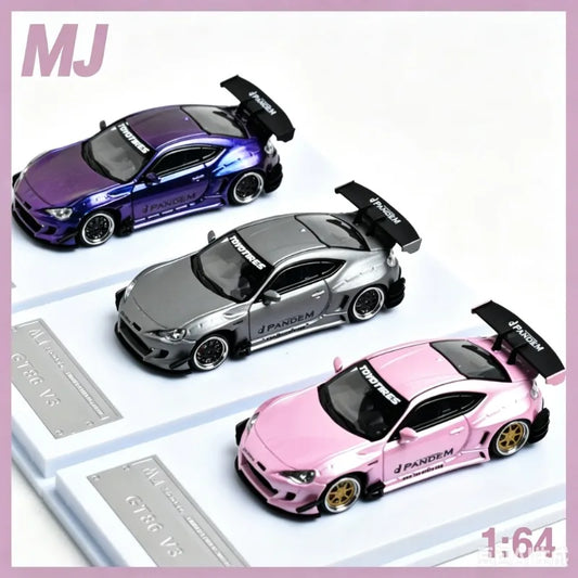 MJ 1:64 Toyota GT86 v3 Pandem Die Casting Alloy Car Model Desktop Ornament Collection Souvenir Male Gift.