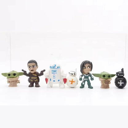14pcs/16pcs/ set Star Wars Mandalorian Cute 4cm Figure Toys