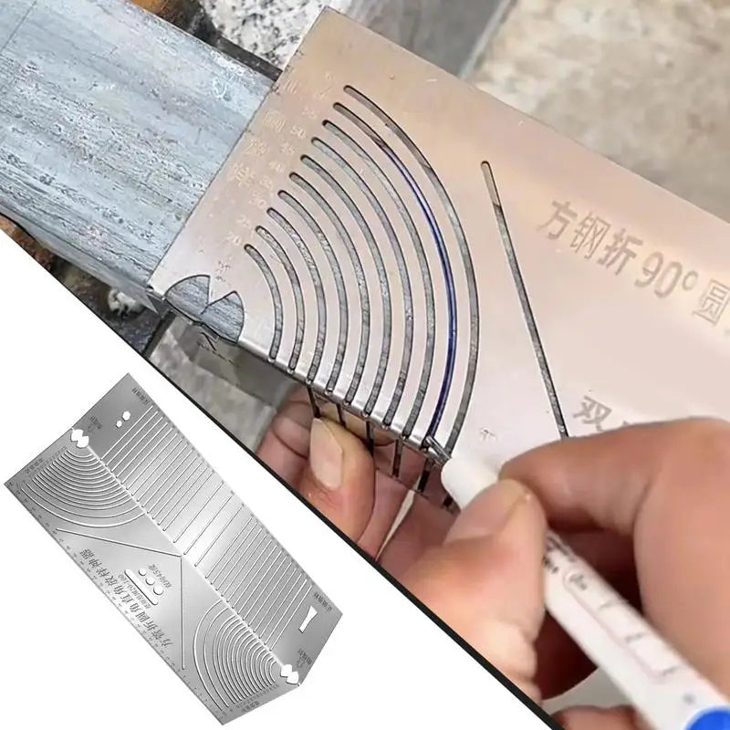 Stainless Steel Angle Arc Marking Tool Metal Fabrication Pipe Saddle Cutting Guide All In 1 Measuring For Welding Metalworking