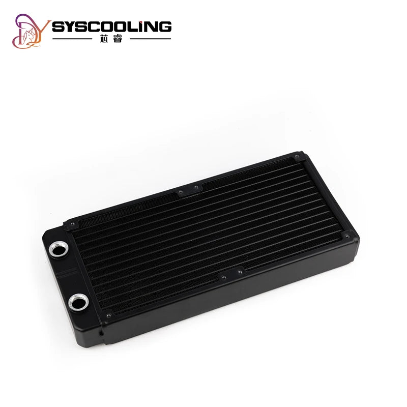 SysCooling 120/240/360mm Aluminum Water Cooling Radiator 35mm Thick 13 Waterways PC Liquid Cooler Heat Exchanger