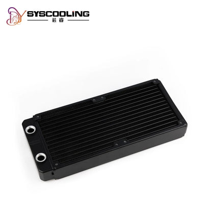 SysCooling 120/240/360mm Aluminum Water Cooling Radiator 35mm Thick 13 Waterways PC Liquid Cooler Heat Exchanger