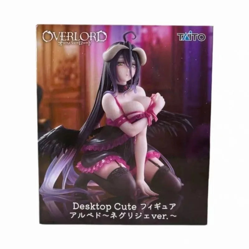 In Stock 100% Original Taito Overlord Albedo Desktop Cute Negligee Ver Anime PVC Collectible Figure Desktop Home Room Decor Gift