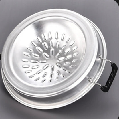 Barbecue Grill Pot Steak Grill Charcoal Pan Multifunctional Aluminum Barbecue Grill Hot Pot for Family Gathering Outdoor Picnics