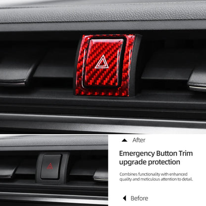 For Subaru BRZ/Toyota GR86 2021- Carbon Fiber Emergency Flasher Switch Button Trim Stickers Car Interior Tuning Accessories
