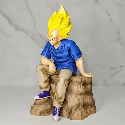 22cm Dragon Ball Figure Vegeta Anime Figure Pink Casual Style Vegeta Figurine Pvc Collection Statue Ornament Toys Model Gift