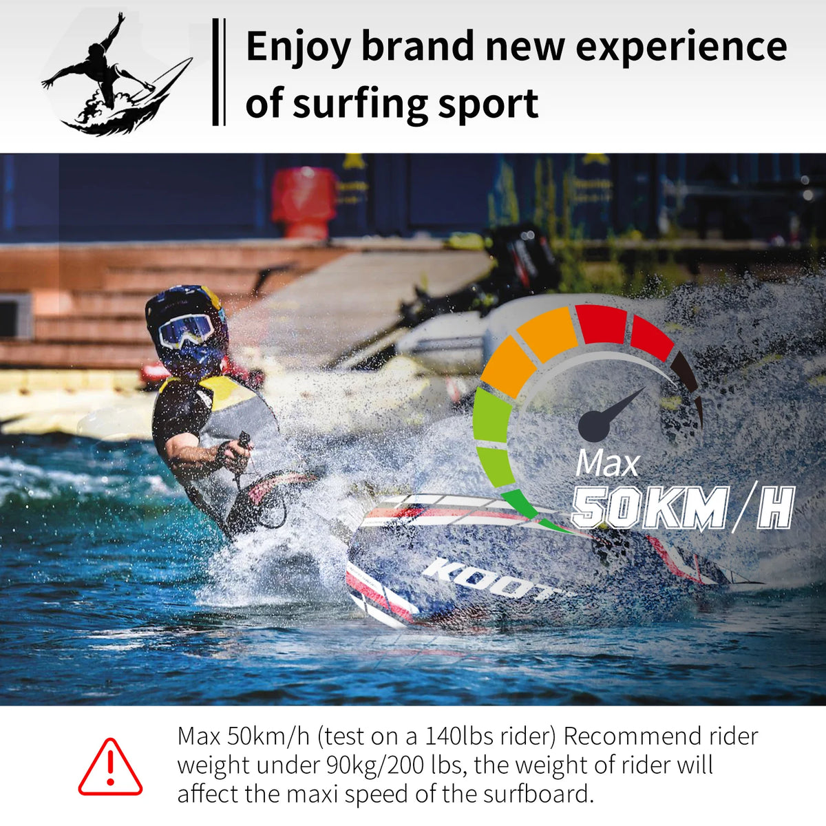 Summer High-Speed Surfboard Lightweight Carbon Fiber Surfboard 109cc Fuel Engine Powered Surfboard Jet Surfboard